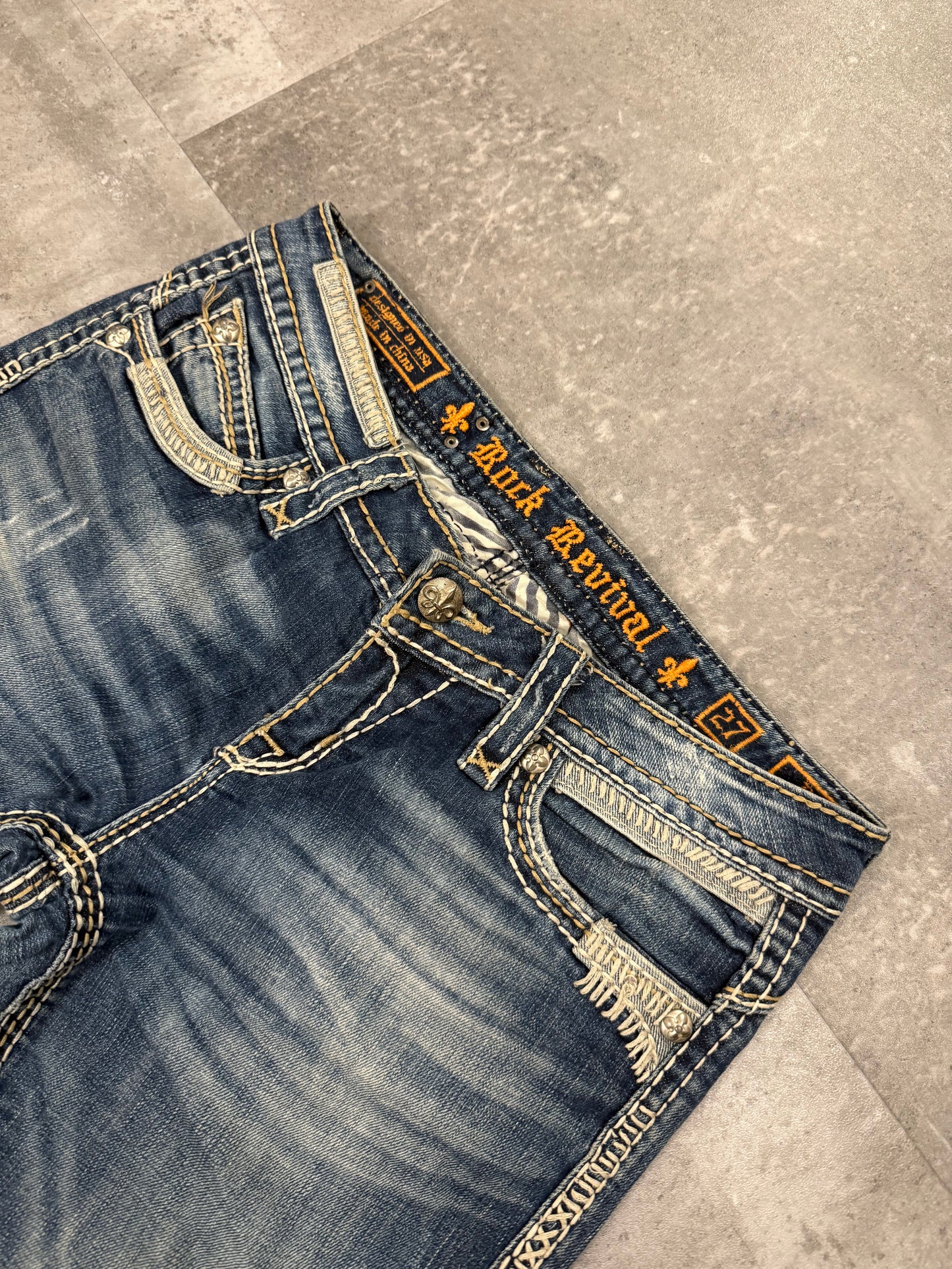 Rock Revival Jeans Blau