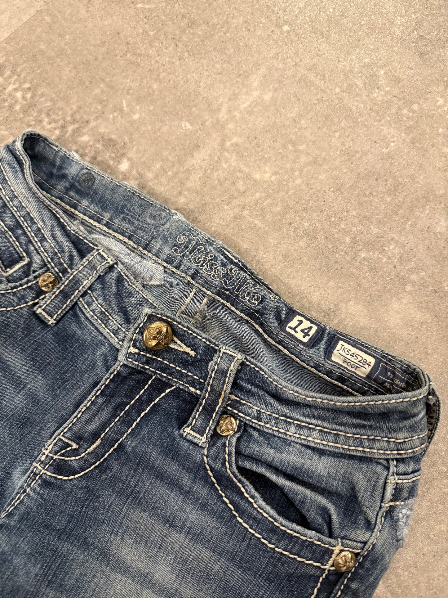 Miss Me Jeans Flared Blau