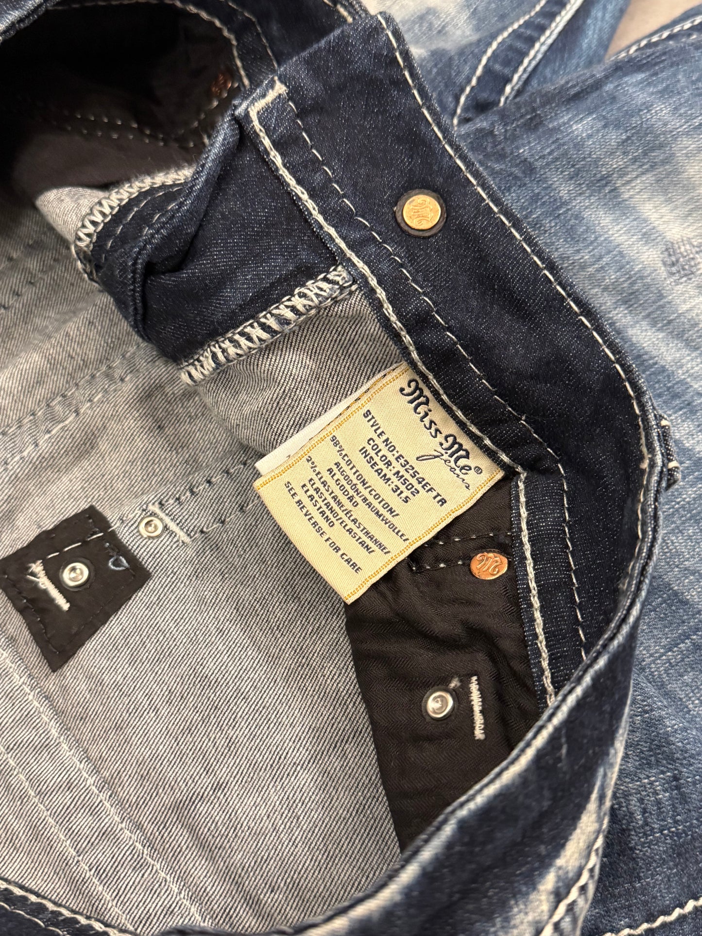 Miss Me Jeans Straight Blau