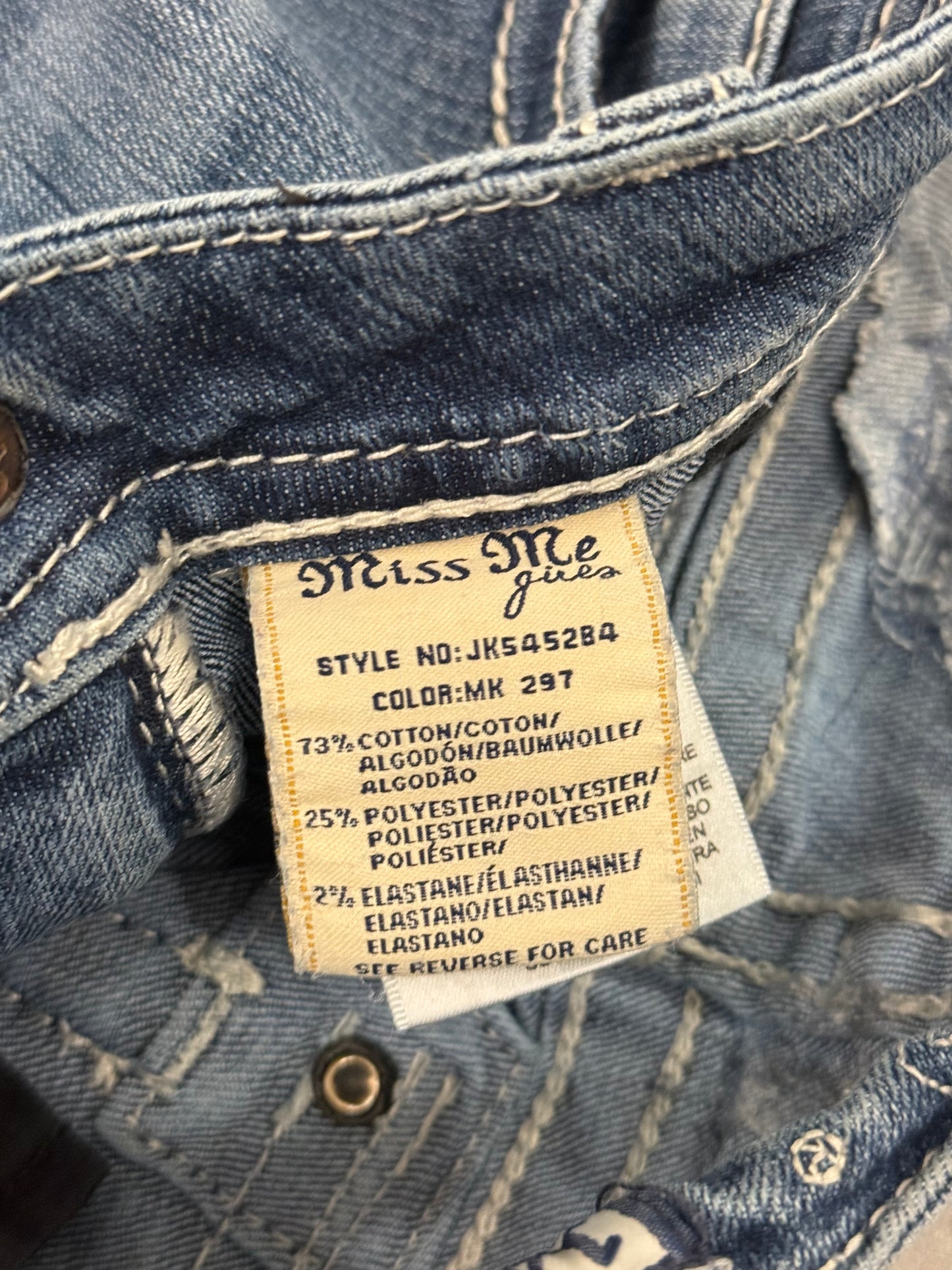 Miss Me Jeans Flared Blau