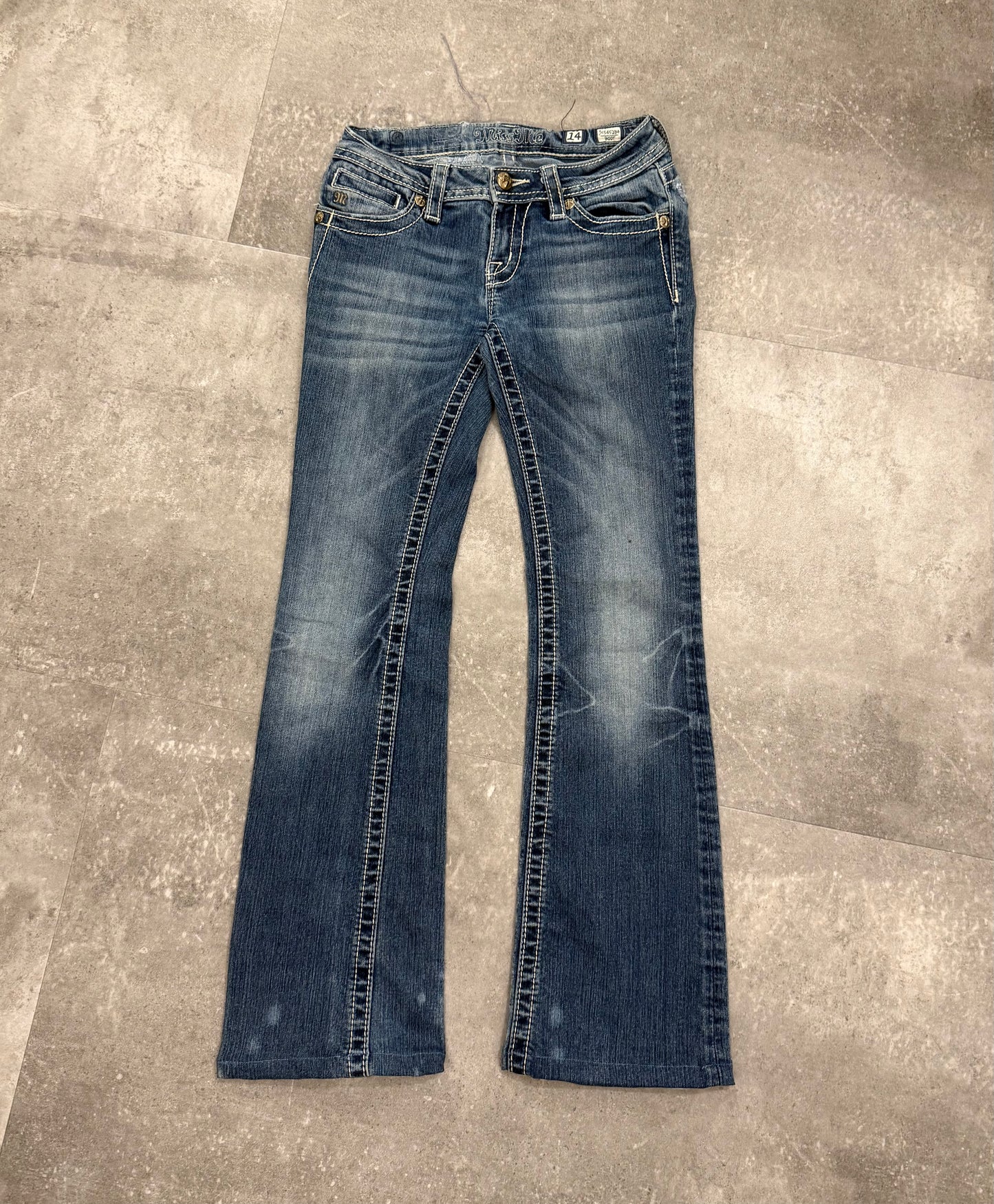Miss Me Jeans Flared Blau