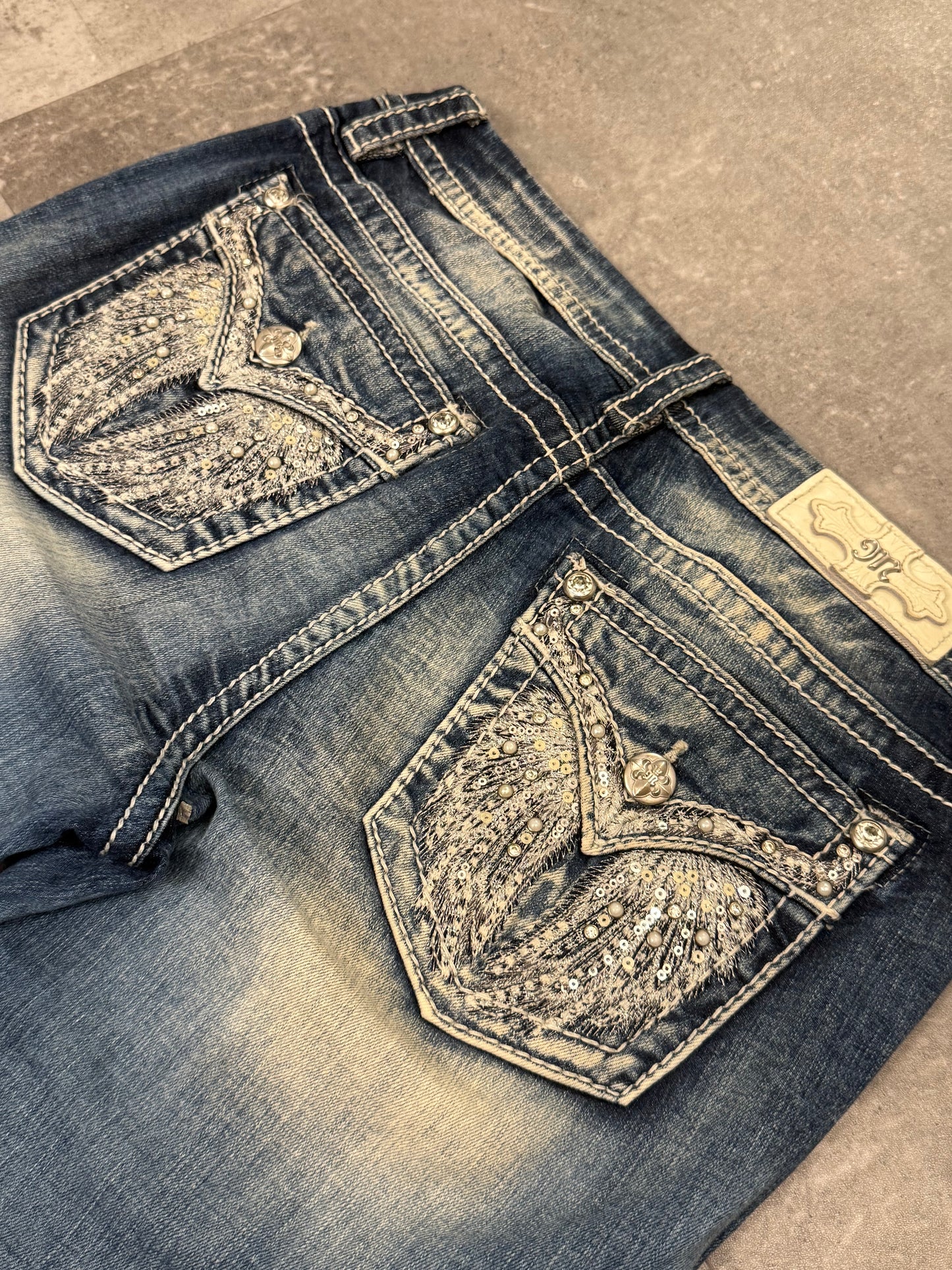 Miss Me Jeans Straight Blau
