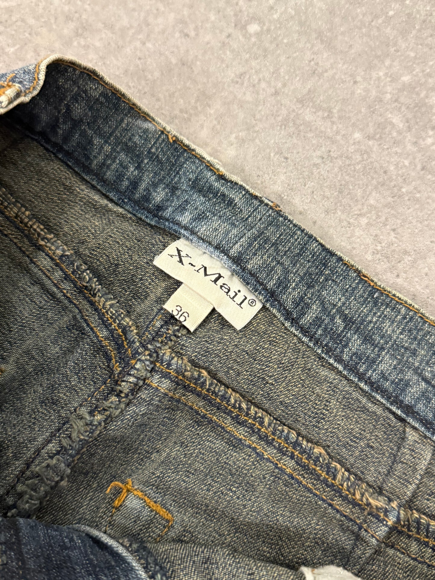 Y2K X-Mail Jeans Grau