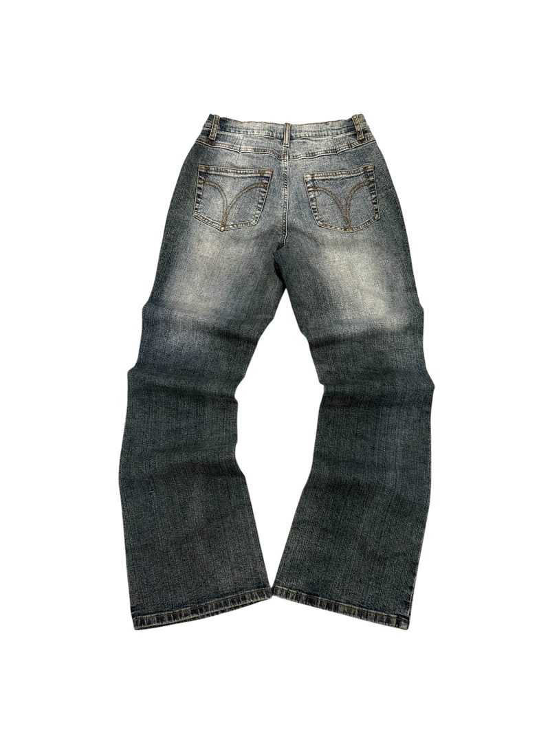Y2K X-Mail Jeans Grau