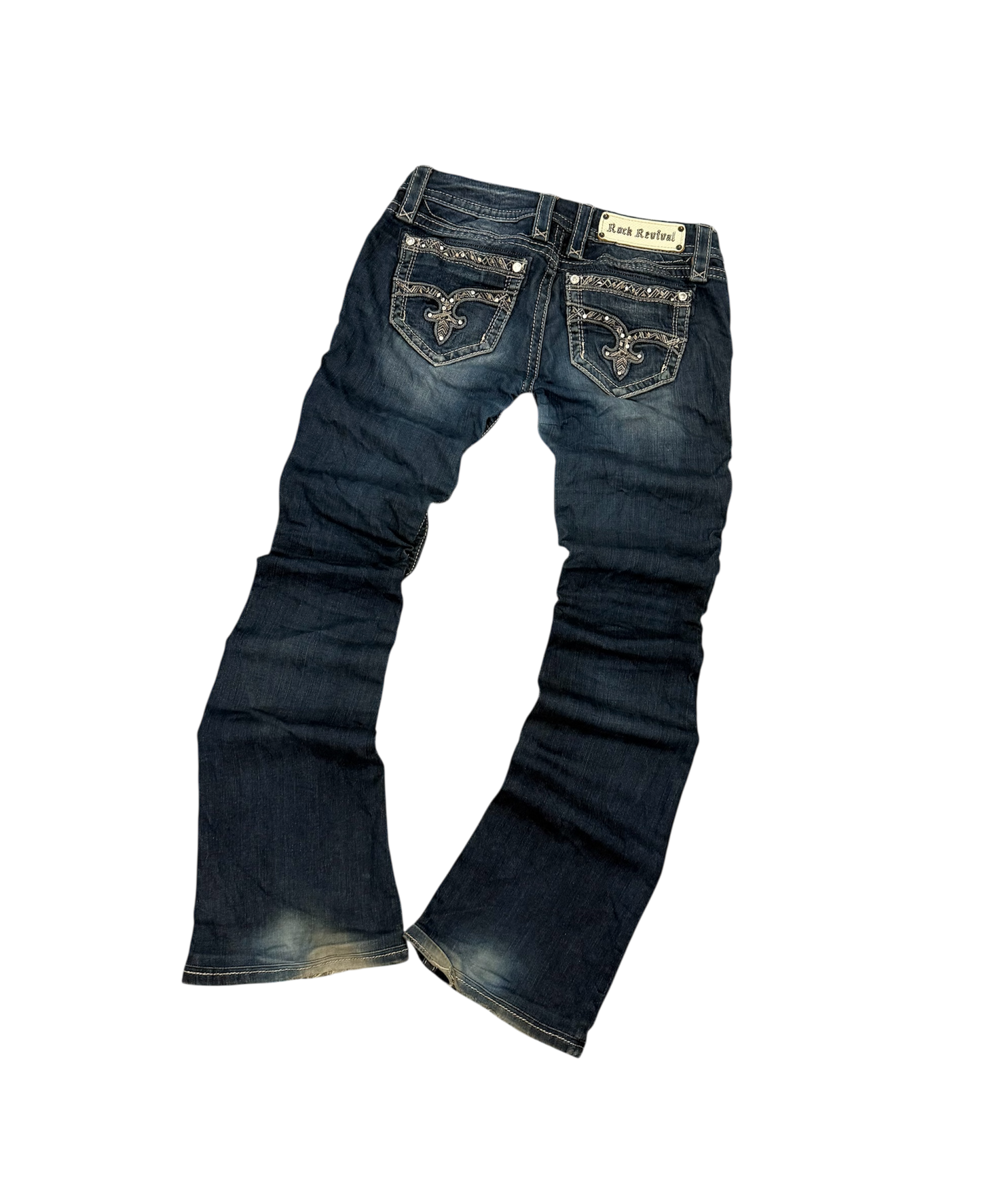 Rock Revival Jeans Flared Blau