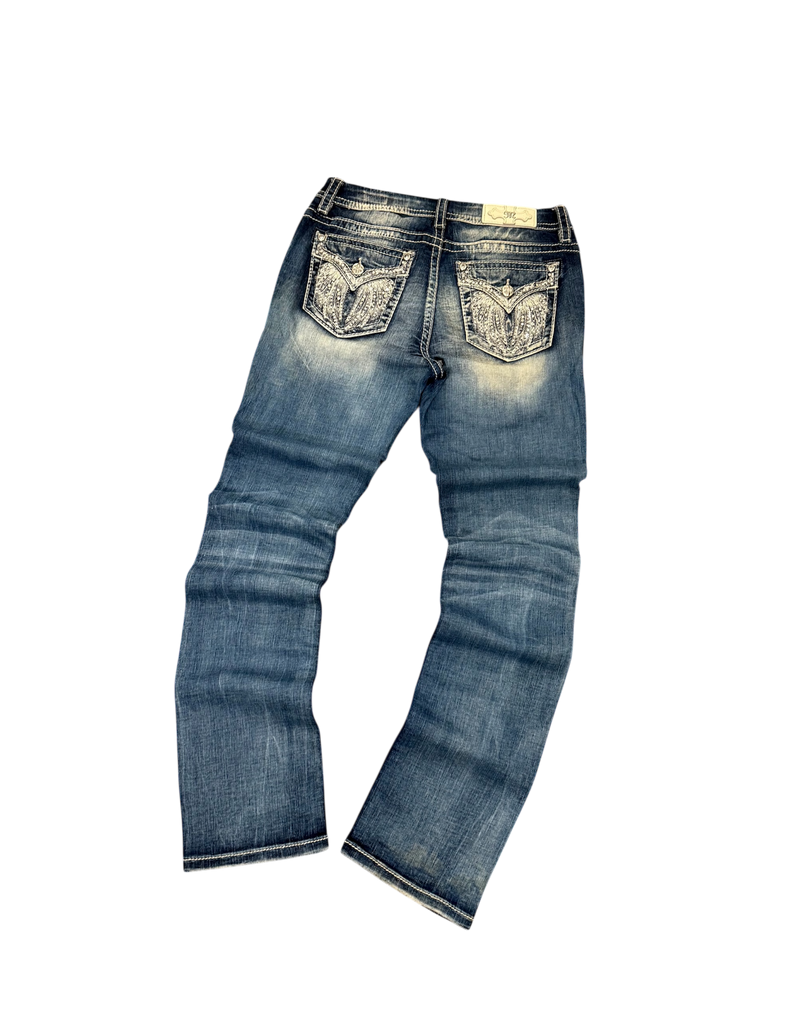 Miss Me Jeans Straight Blau